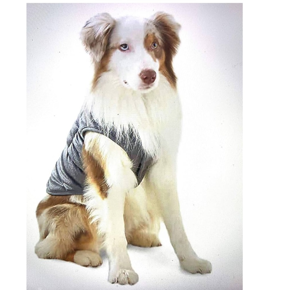 Therapeutic Weighted Dog Anxiety Vest Gray Size Medium